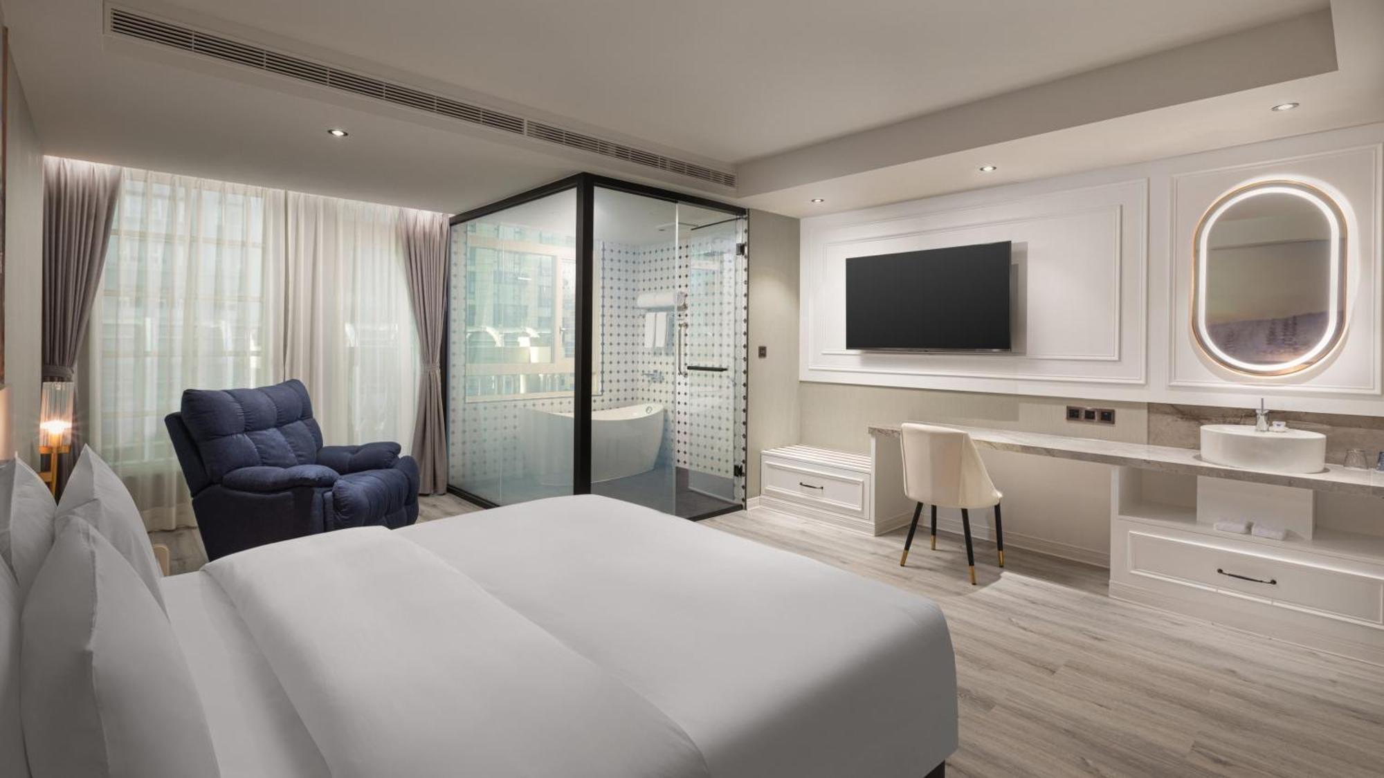 Tryp By Wyndham New Taipei Linkou 新北林口爵怡溫德姆酒店機場捷運mrta9林口站 Kültér fotó